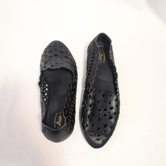 GH Bass Leather Laser Cut Flats Size 8.5 - Picture 10 of 15